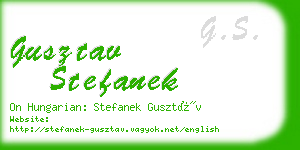 gusztav stefanek business card